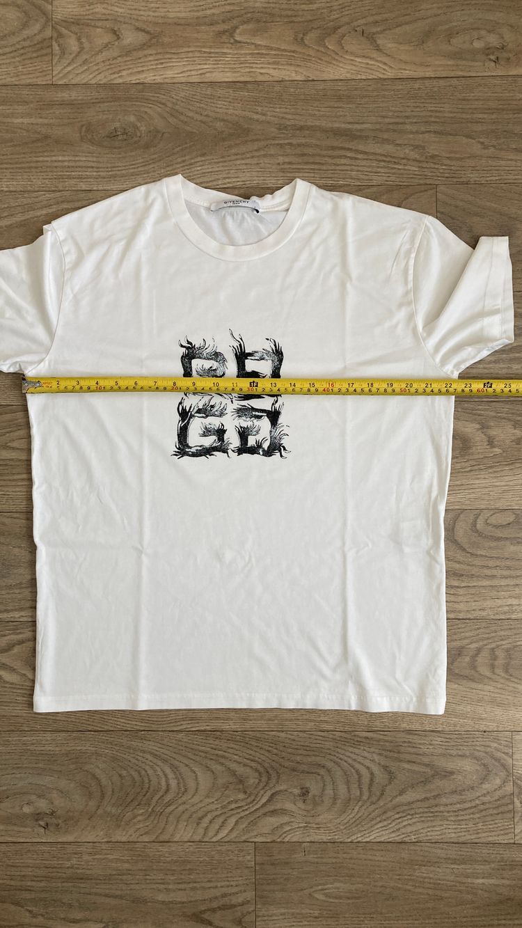 Givenchy Paris White Graphic T-Shirt Size S 100% Cotton Made in Portugal image 7