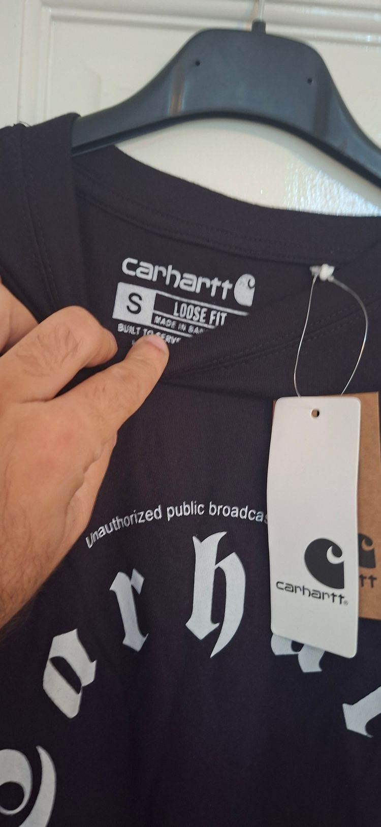 Carhartt Black Loose Fit T-Shirt  Size S image 2