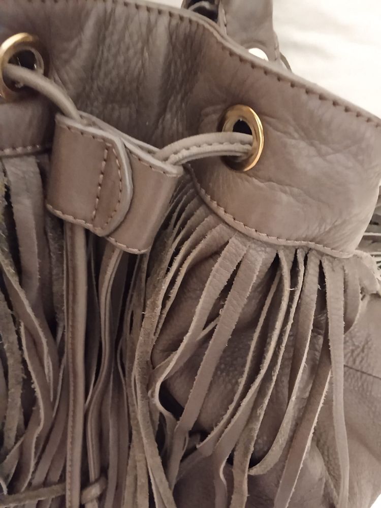 Fringed Leather Handbag farenella italia 7