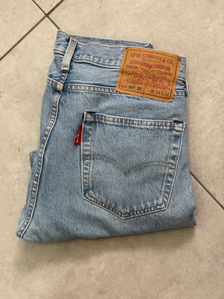 Other Levi'S 501 w34 l32 Denim Jeans With Side Logo Tape  product image