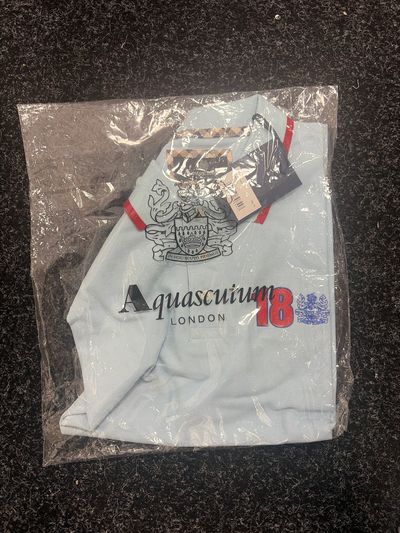 (29) Aquascutum London Light Blue polo shirt