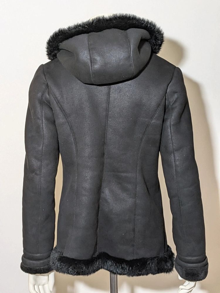 Immagine di Giaccone Montone Ecologico Nero Bright Girl con Cappuccio - Tg S 3