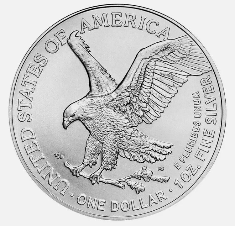 2024 silver coin with Liberty and eagle design 2