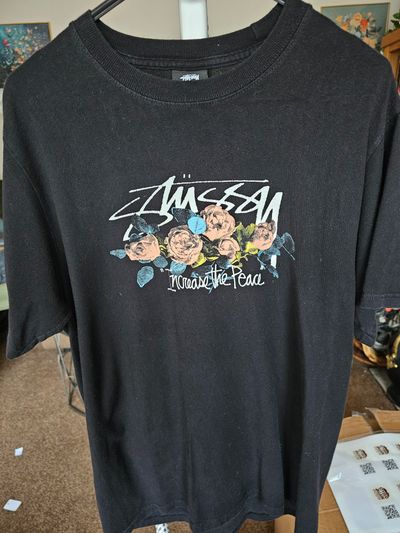 Stussy Black Graphic T-Shirt