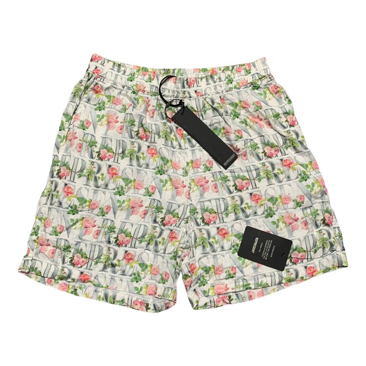 Represent Medium Shorts White Floral Bottoms