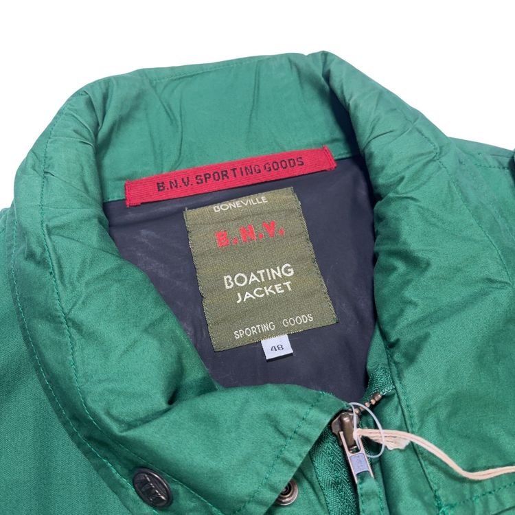 Boneville 1992 Cotton Boating Jacket With Tuck Away Hood Green Jacket image 4