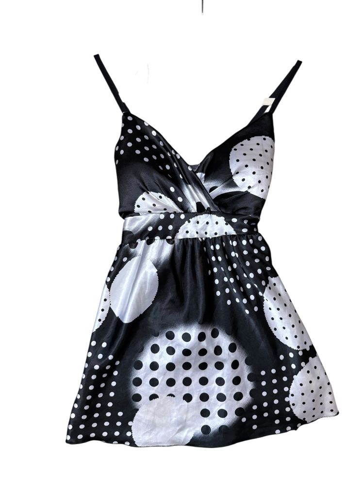 black and white polka dot cami