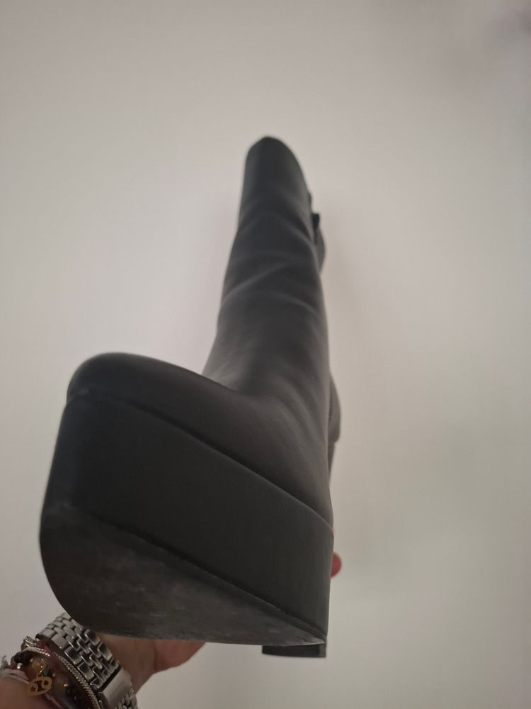 Black High-Heeled Ankle Boots Even&Odd  4