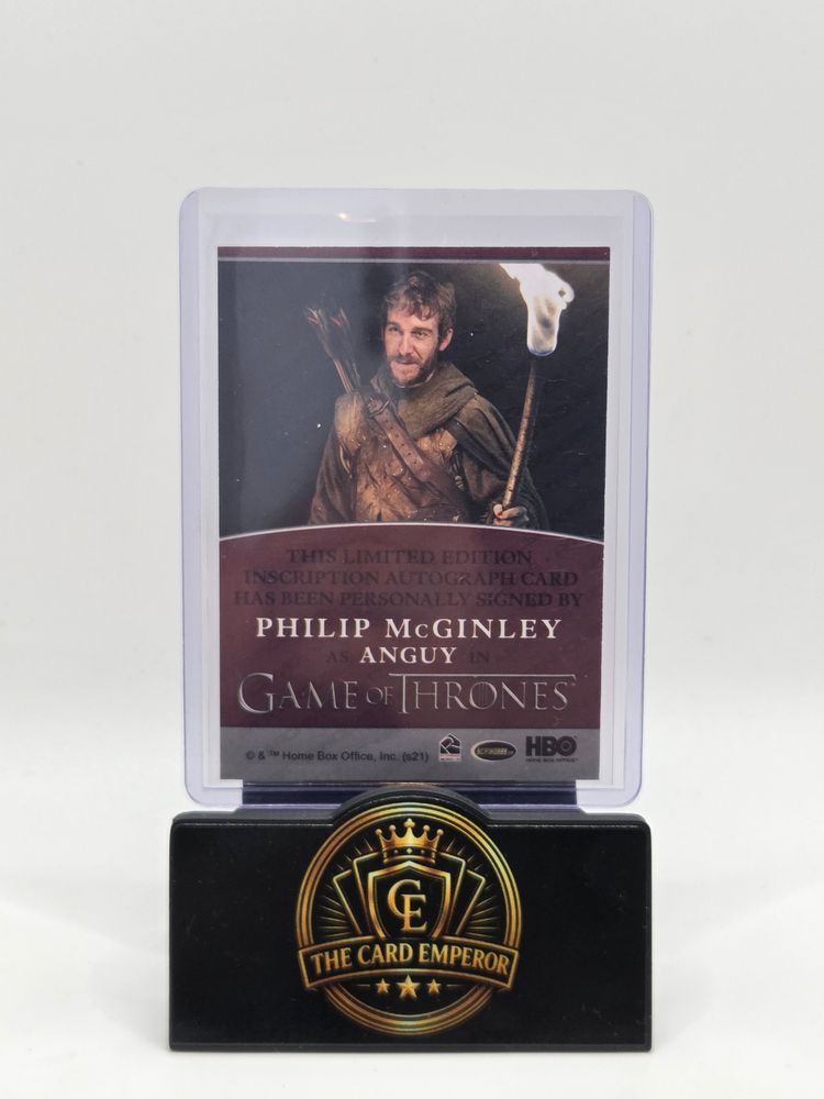 Philip McGinley as Anguy Inscription Autographed Card Game of Thrones 2022 image 2