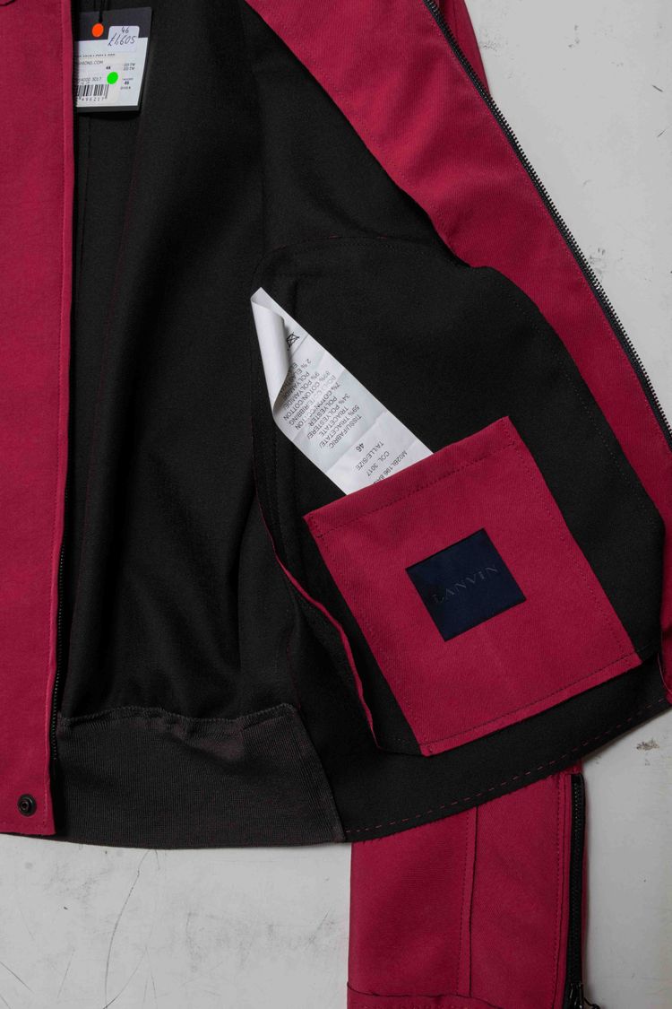 Lanvin Paris Technical Triacetate Bomber Harrington Jacket image 11