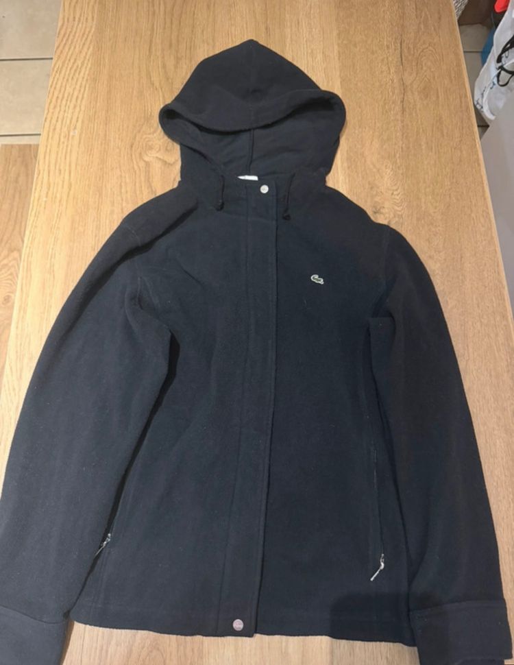 Lacoste Black Fleece Zip-Up Hoodie imagen 1