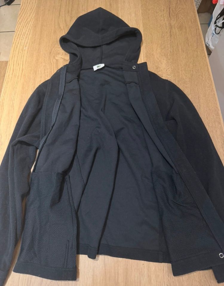 Lacoste Black Fleece Zip-Up Hoodie imagen 2