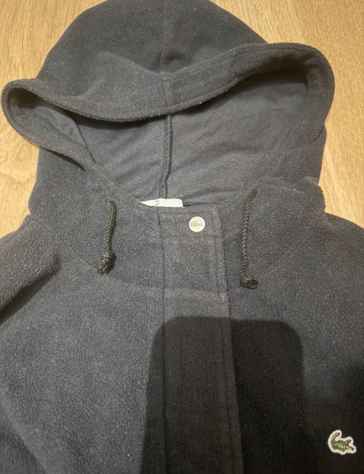 Lacoste Black Fleece Zip-Up Hoodie imagen 3