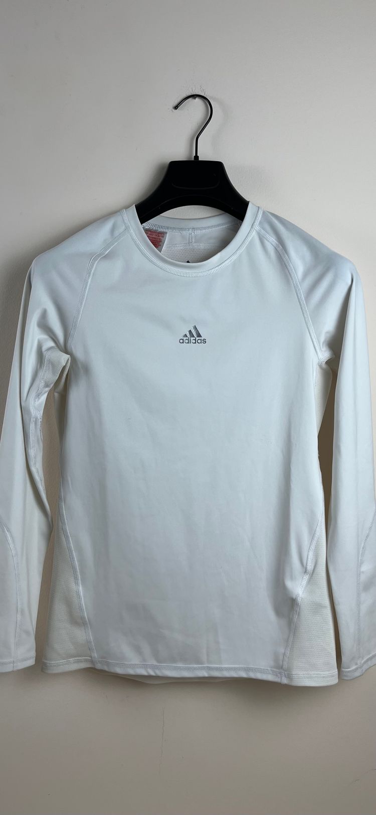 Adidas White Long Sleeve Techfit Shirt image 2