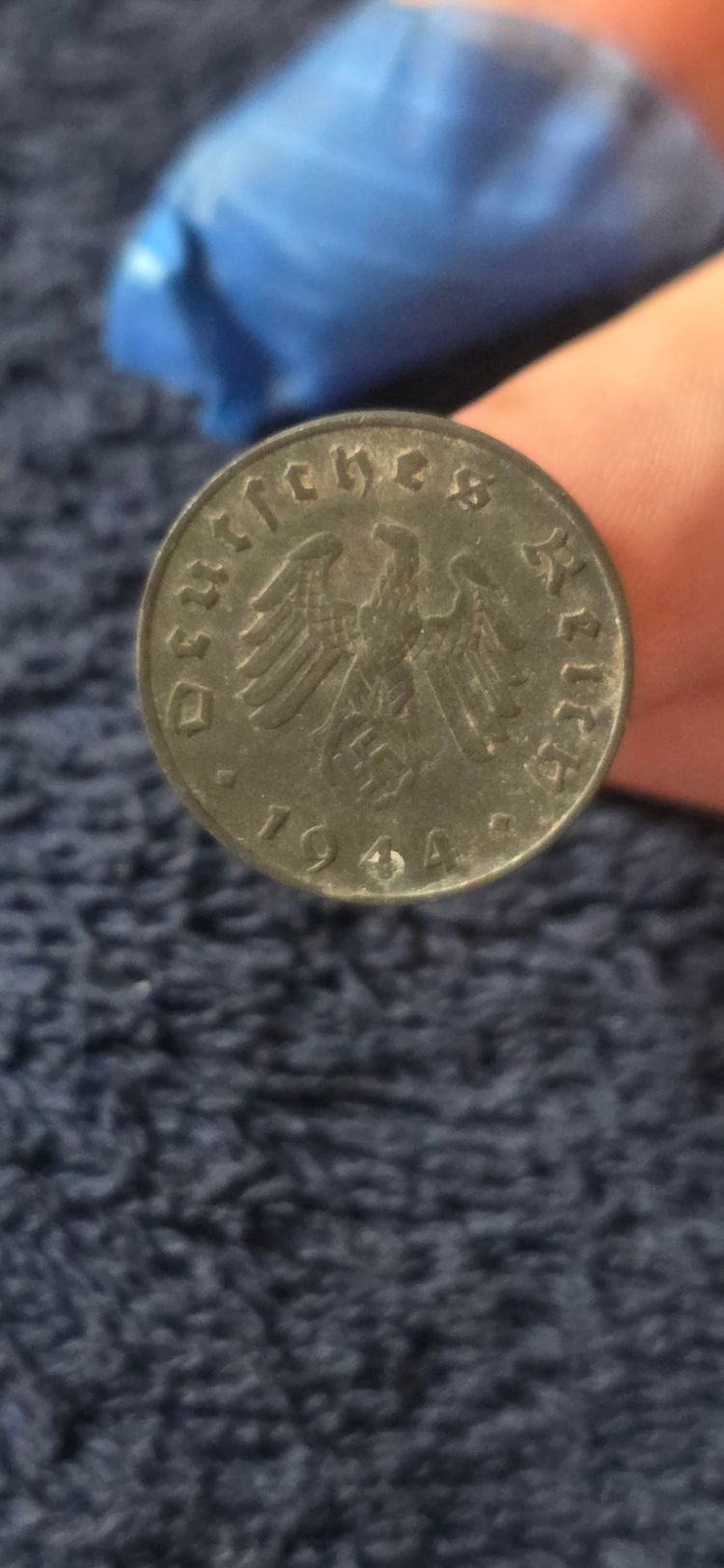 1944 German 10 Reichspfennig Coin