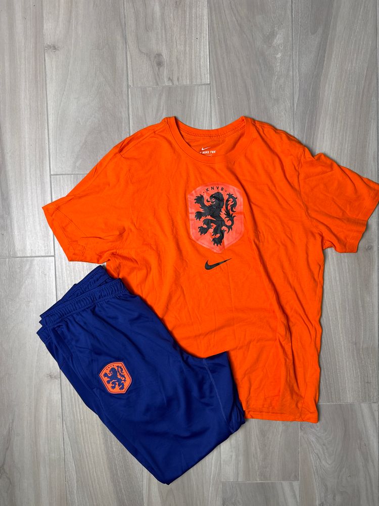 Nike Orange T-Shirt And Blue Shorts Set