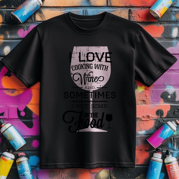 I Love Cooking With Wine T-Shirt - US