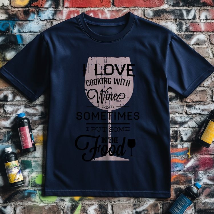 I Love Cooking With Wine T-Shirt - US 5