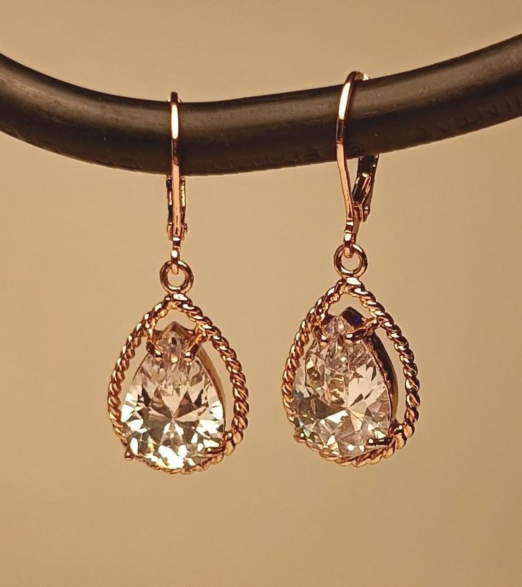 Other Gold-Tone Teardrop Crystal Earrings product image