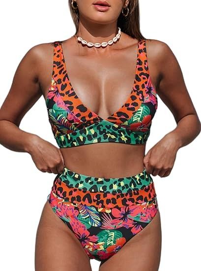 Immagine di Floral And Leopard Print Bikini Set 3