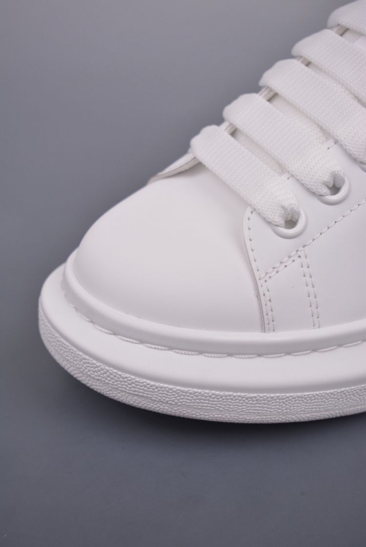 Alexander Mcqueen White Sneakers With Iridescent Heel Detail image 6