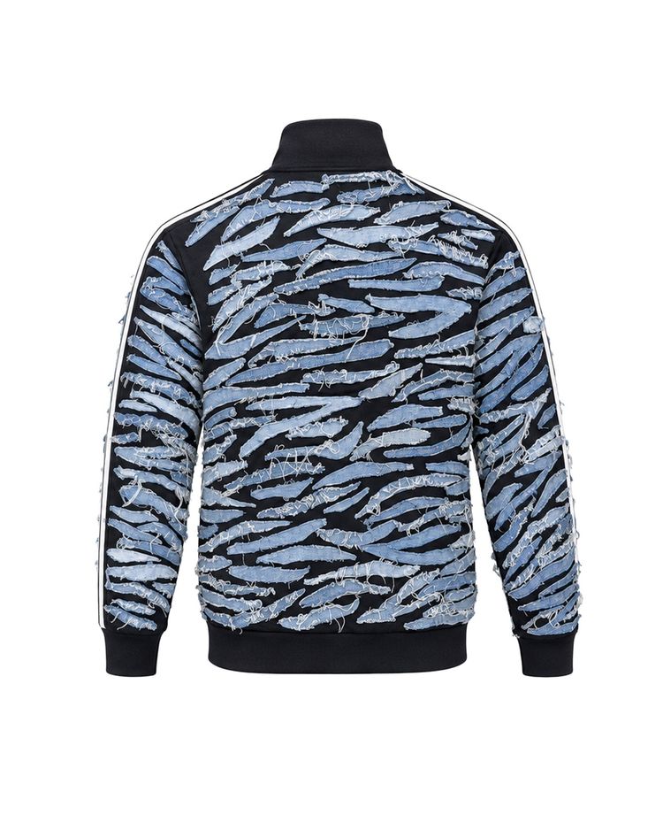 Upcycled Firebird Zebra Denim A-Jacket image 3