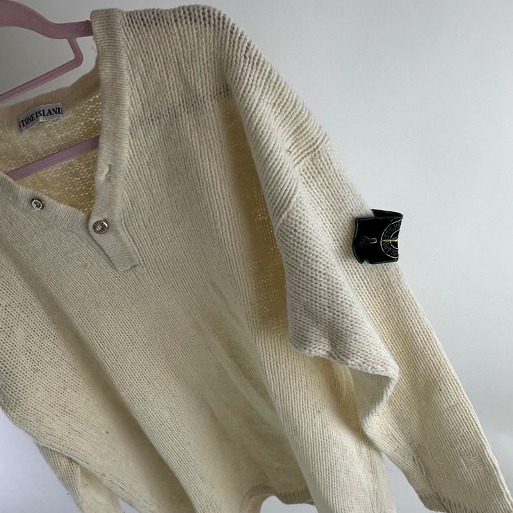 Immagine di Stone Island Cream Knit Sweater 4
