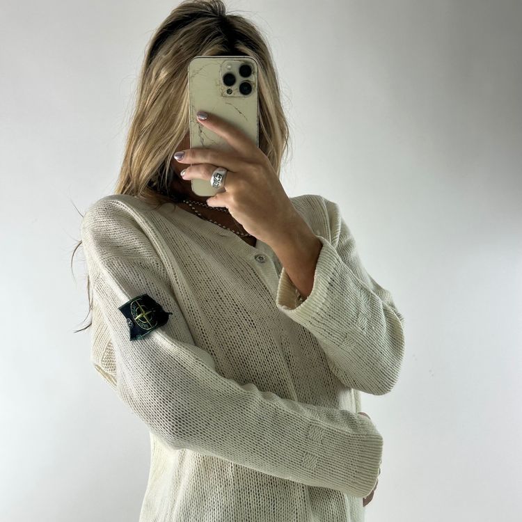 Immagine di Stone Island Cream Knit Sweater 2