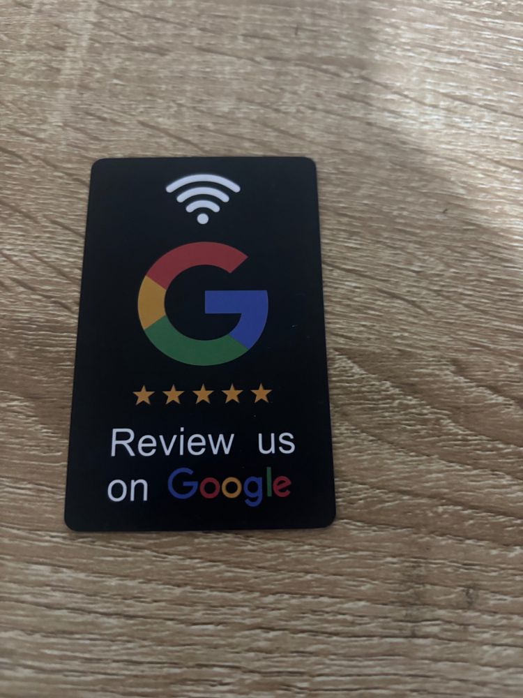 Black Card With Google Review Prompt image 1