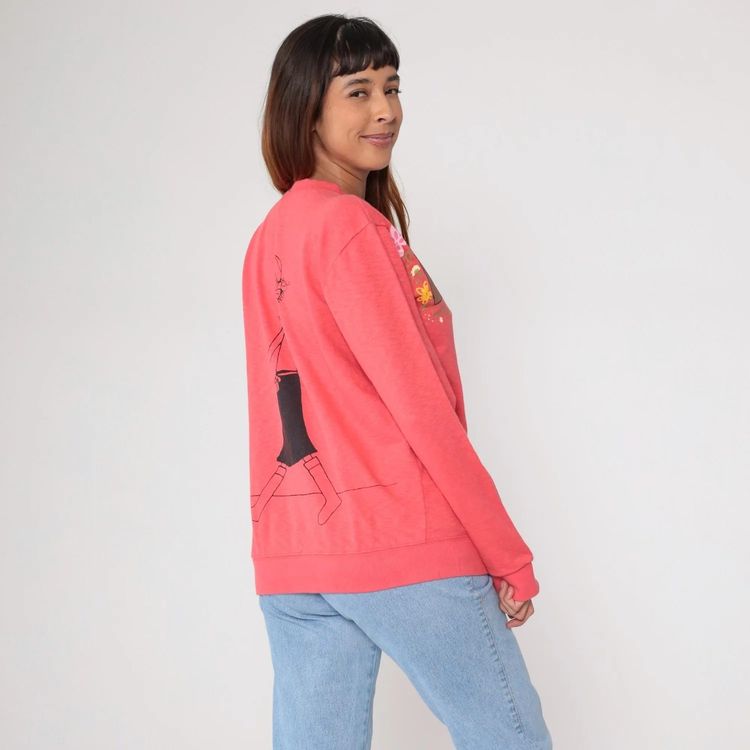 Coral Sweatshirt With Graphic Print image 4
