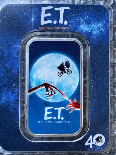 E.T. The Extra-Terrestrial Collectible Silver Bar
