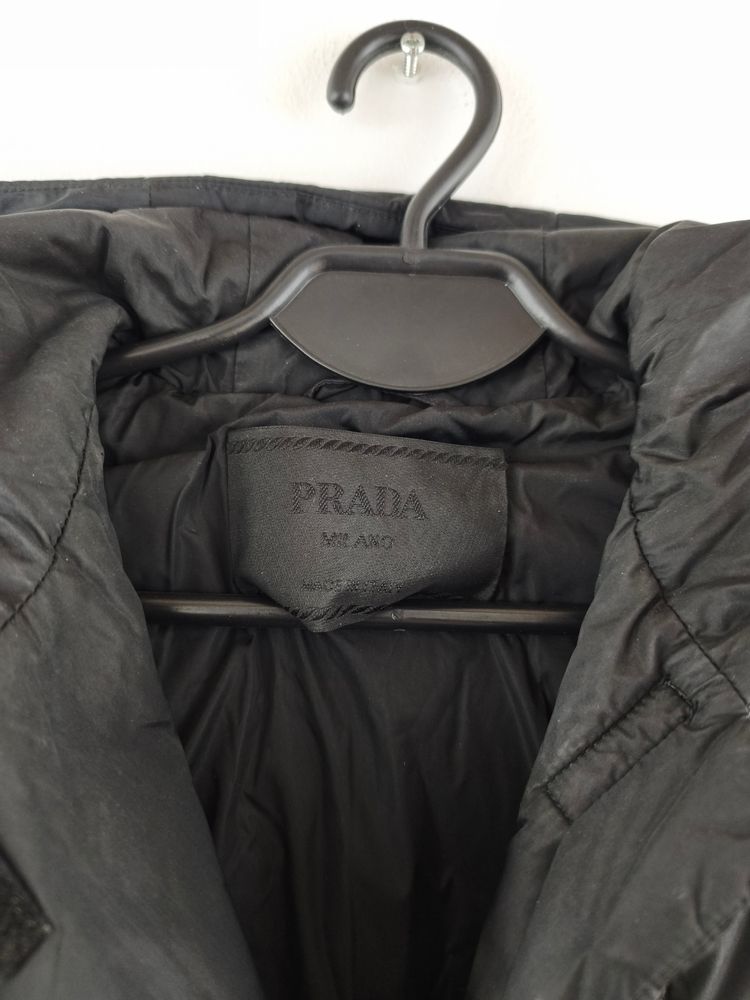 Prada Black Hooded Coat image 3