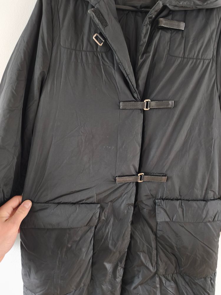 Prada Black Hooded Coat image 6