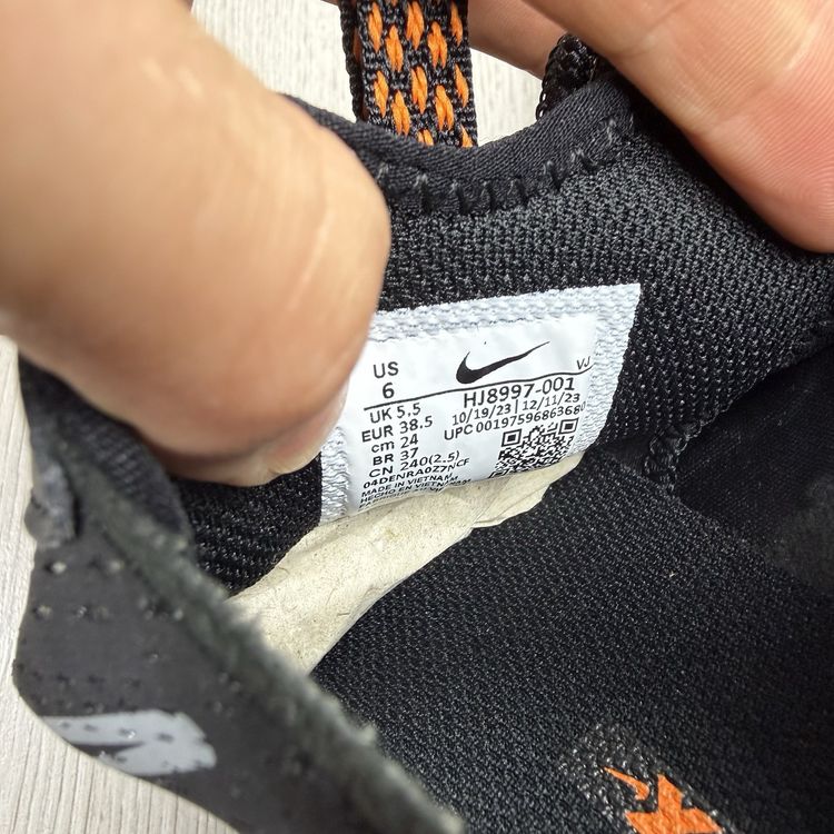 Immagine di Nike React Vision Size UK 5.5 Black Grey Safety Orange Trainers HJ8997-001 8