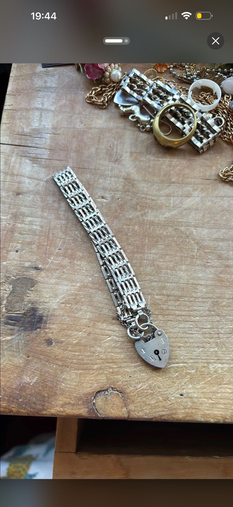 Other Silver Gate Bracelet With Heart-Shaped Lock Charm product image