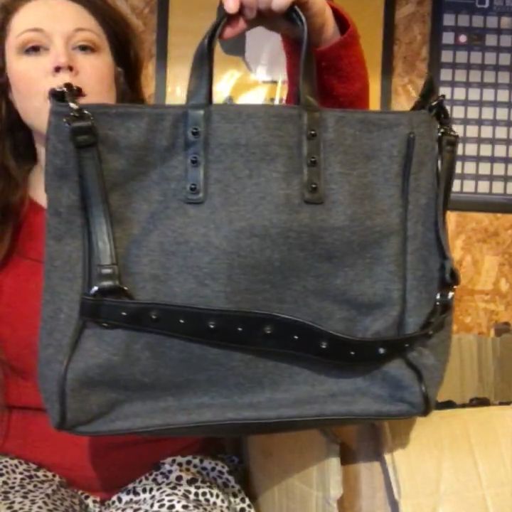 River Island RIVER ISLAND GREY FELT HANDBAG  product image