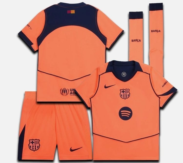 25/26 T90 Nike Fc Barcelona Kids Football Kit imagen 1