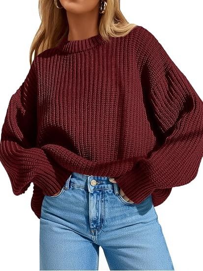 Burgundy Knit Sweater image 2