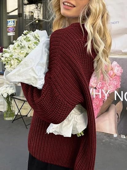 Burgundy Knit Sweater image 4
