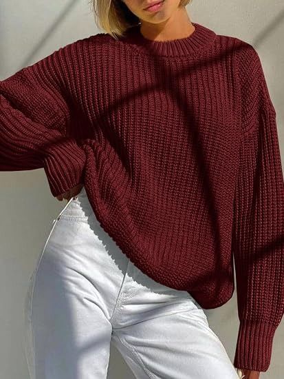 Burgundy Knit Sweater image 1