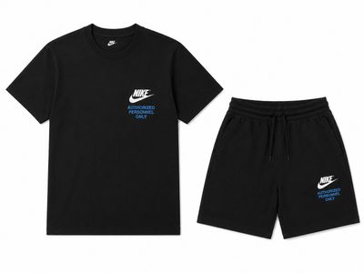 Men's Nike Authorized Personnel Black T-Shirt And Shorts Set