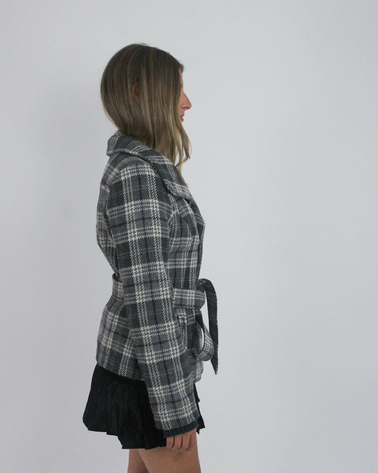 gossip girl drop | medium grey plaid jacket 3