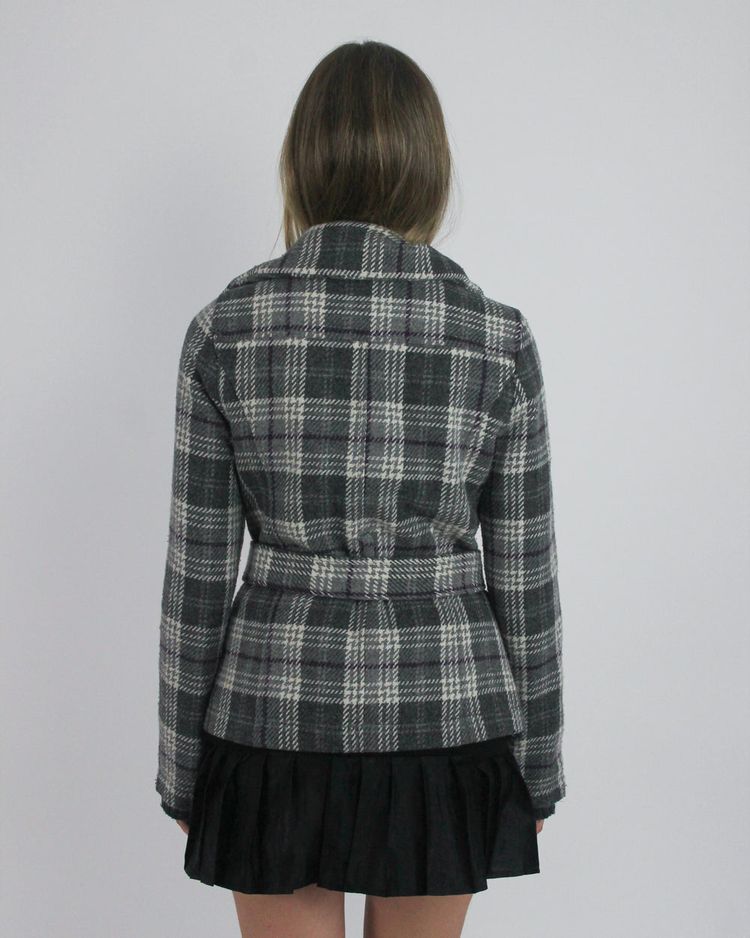 gossip girl drop | medium grey plaid jacket 5