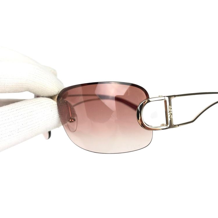 Christian Dior Gold Rose Red Tinted Sunglasses 3YGKW 7