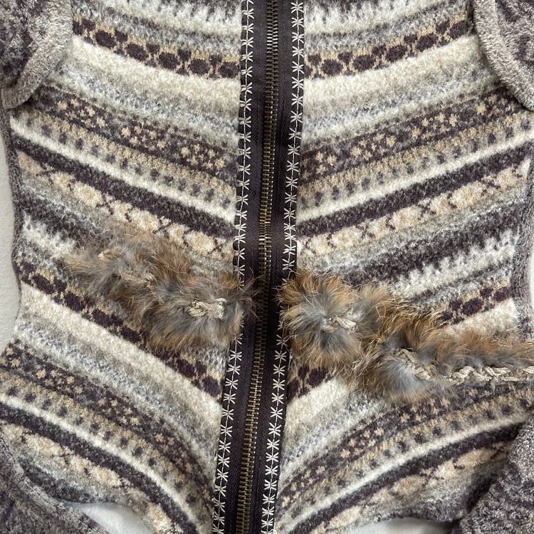 Knitted Zip-Up Cardigan Sweater 5
