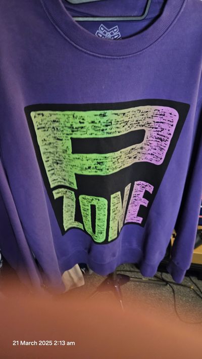 Palace Purple Sweatshirt With F Zone Graphic