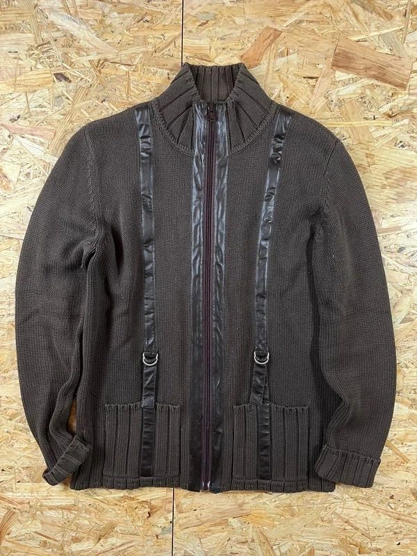 japan Style Brown Zip-Up Sweater Jacket