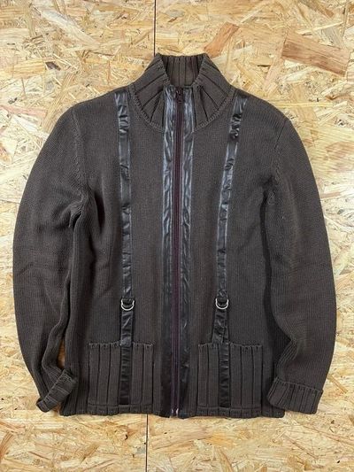 japan Style Brown Zip-Up Sweater Jacket