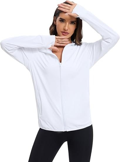 White Zip-Up Hoodie Jacket image 5