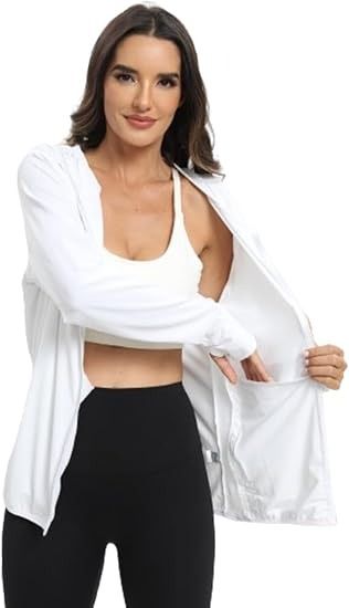 White Zip-Up Hoodie Jacket image 4